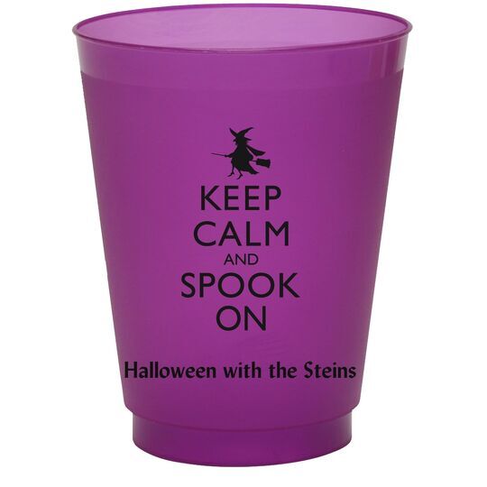 Keep Calm and Spook On Colored Shatterproof Cups
